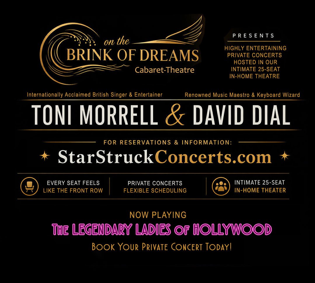 Enjoy a Private Concert hosted and performed LIVE in our Intimate 25-Seat In-Home Theatre.
