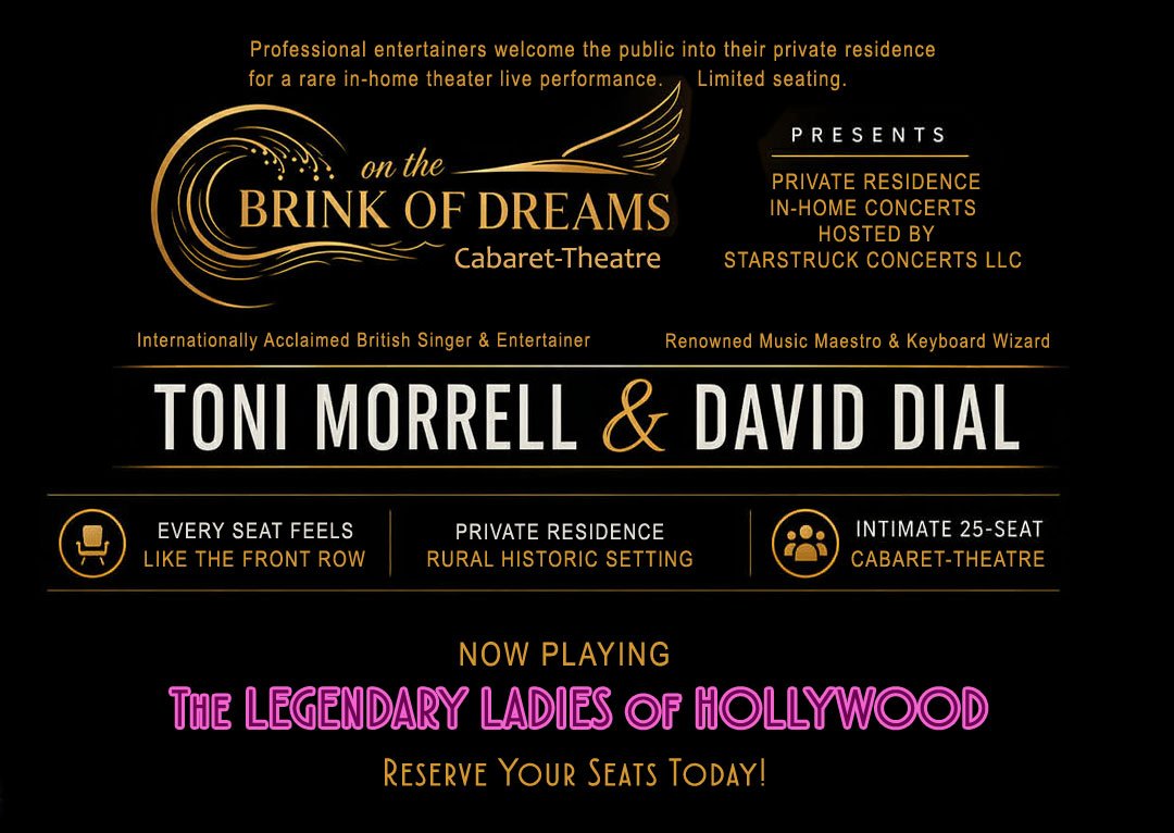 Professional entertainers welcome the public into their private residence for rare in-home theater live performance. Limited seating